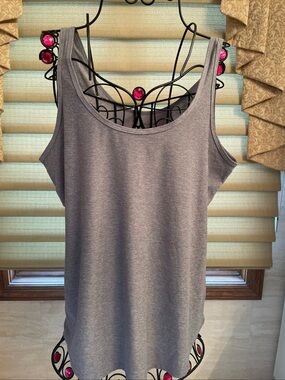 No Boundaries Gray Scoop Neck Basic Tank Top XXXL Plus Size Sleeveless Pullover